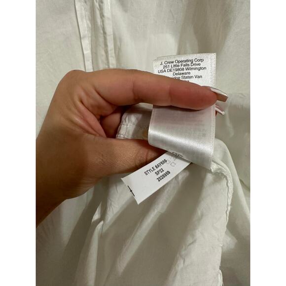 J.crew‎ classic- fit lightweight cotton poplin ruffle-sleeve shirt 20 #ay686 - Picture 5 of 6